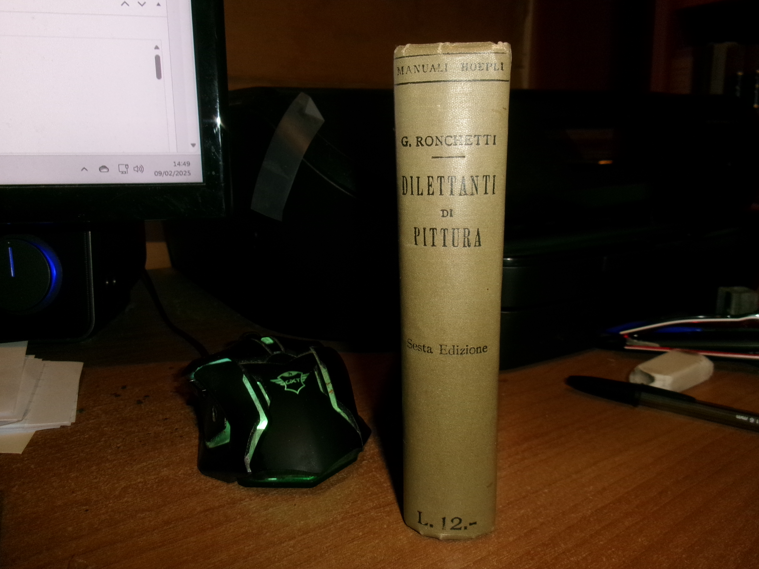 G. RONCHETTI. Manuale per i Dilettanti di Pittura... Hoepli, 1919 …