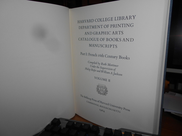 Harvard College Library Department of Printing and Graphic Arts Catalogue …