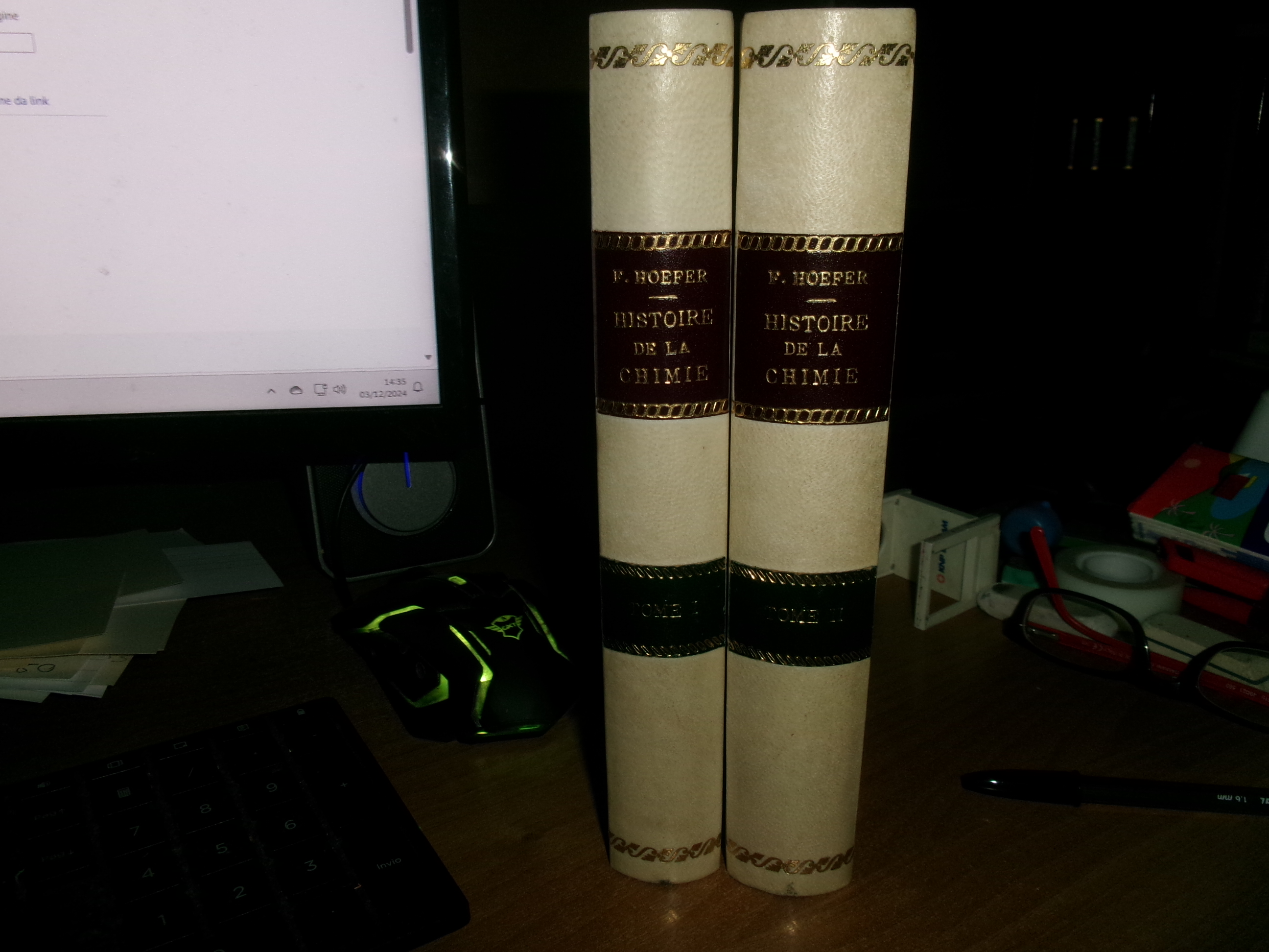 Histoire de LA CHIMIE. par Ferdinand Hoefer - Paris, 1866 …