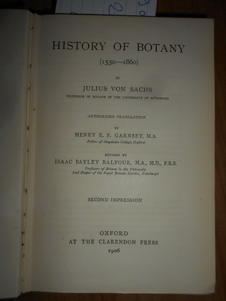 HISTORY OF BOTANY (1530-1860) - (1860-1900)