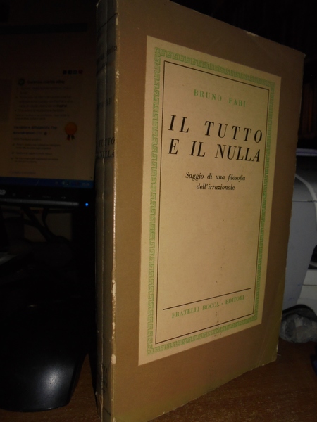 Il Tutto e il Nulla. Saggio di una filosofia dell' …