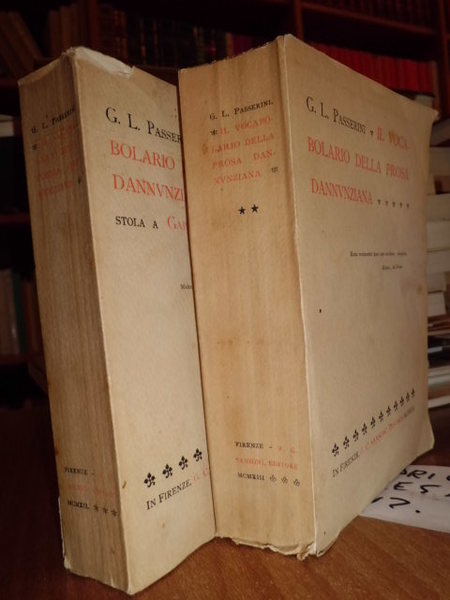 IL VOCABOLARIO DELLA POESIA DANNUNZIANA. CON UNA EPISTOLA A GABRIELE …