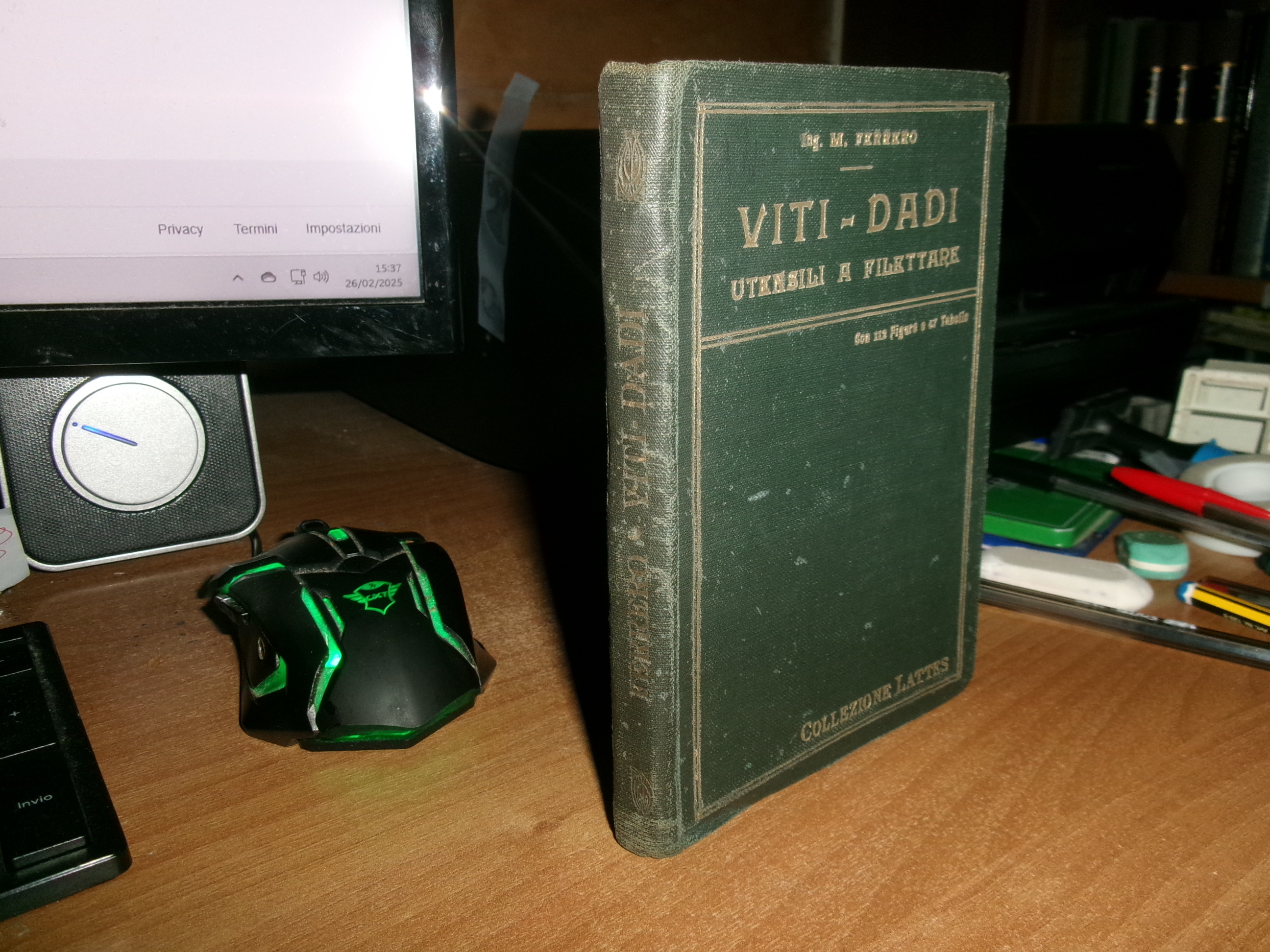 Ing. M. FERRERO. VITI - DADI Utensili a Filettare 1928