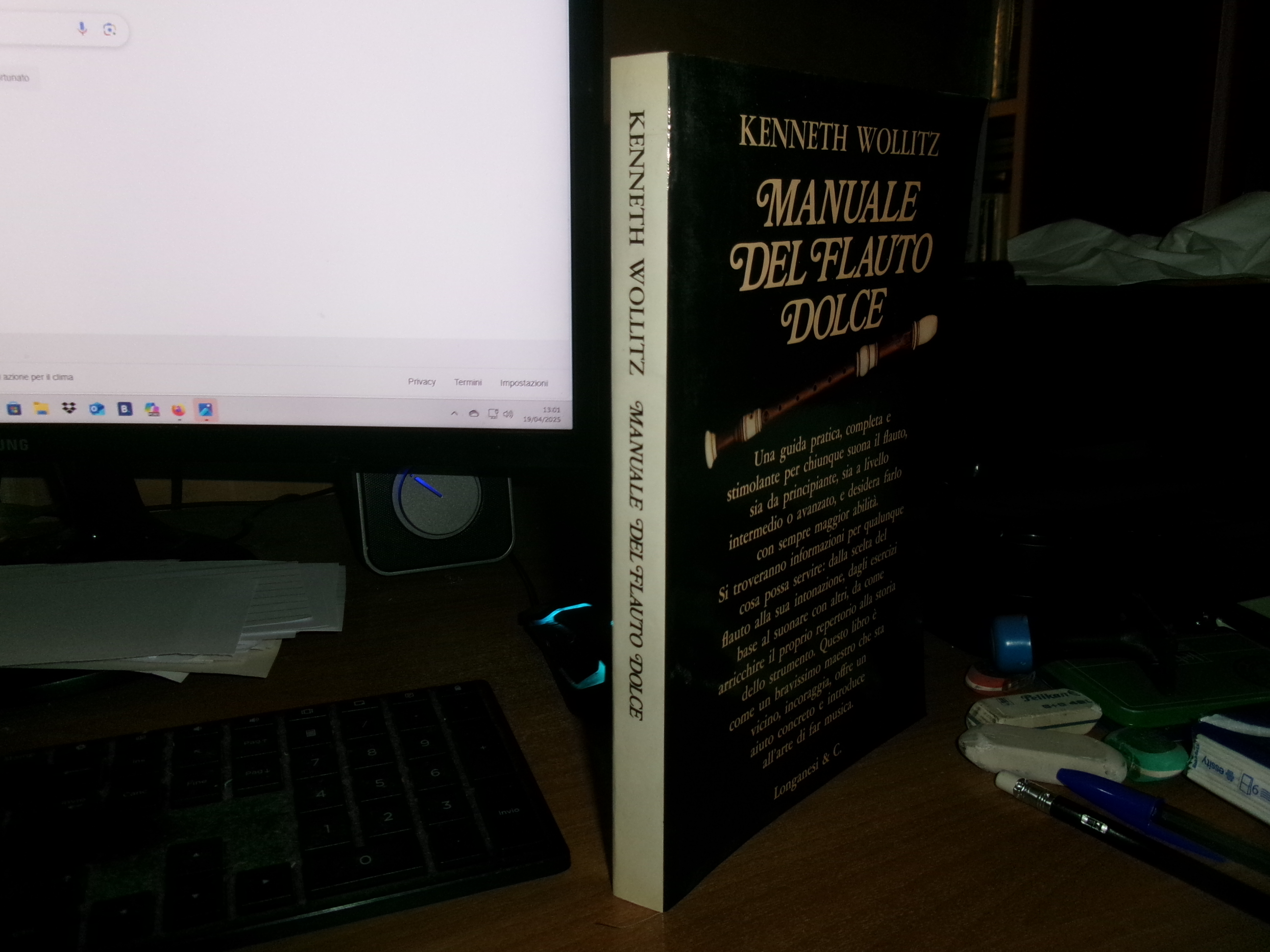 KENNETH WOLLITZ. Manuale del flauto dolce. 1982