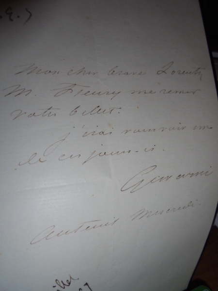 (Lettera Autografo) Paul Gavarni (Guillaume Sulpice Chevalier, pittore 1804-1866)