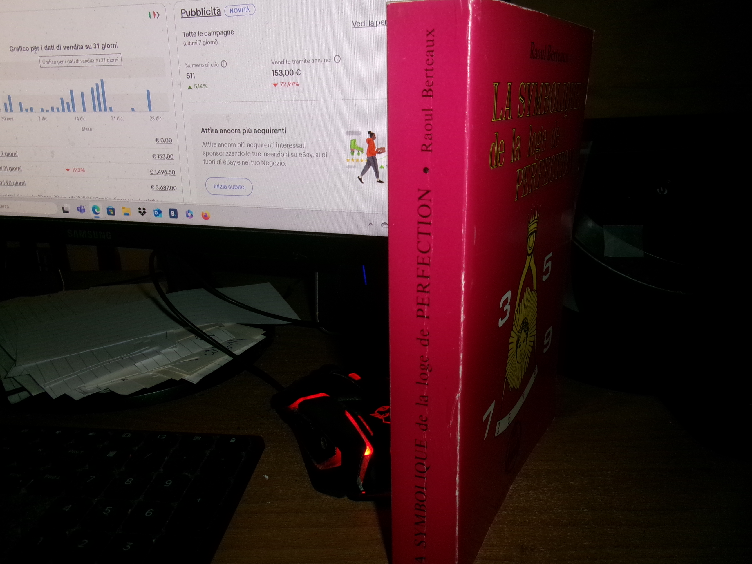 (Massoneria) LA SYMBOLIQUE DE LA LOGE DE PERFECTION. RAOUL BERTEAUX …