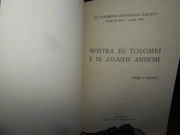 MOSTRA DI TOLOMEI ANTICHI E DI ATLANTI ANTICHI