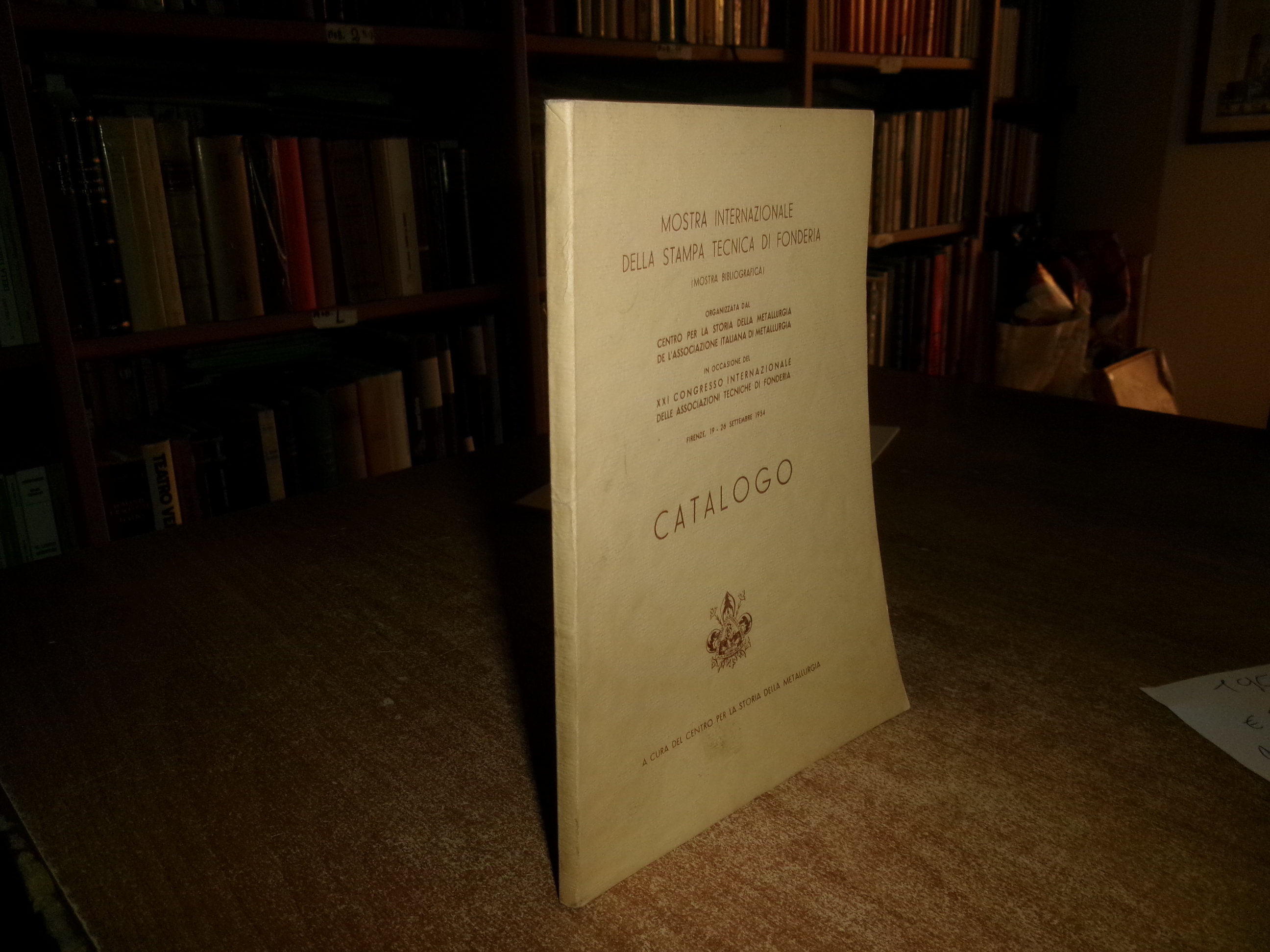 Mostra Internazionale della stampa tecnica di fonderia mostra bibliografica 1954