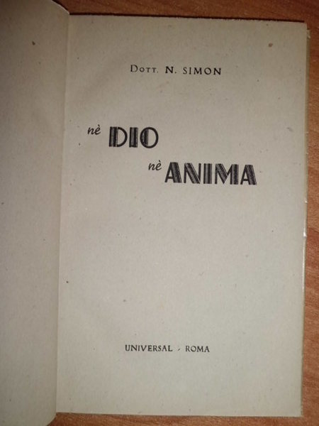 Ne' Dio ne' Anima