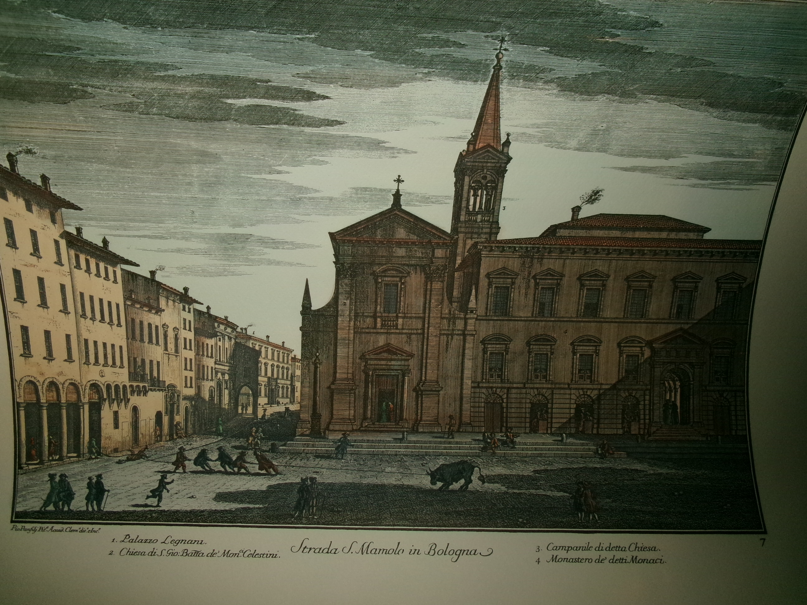 PIO PANFILI. Strada S. MAMOLO in Bologna (anastatica colorata a …