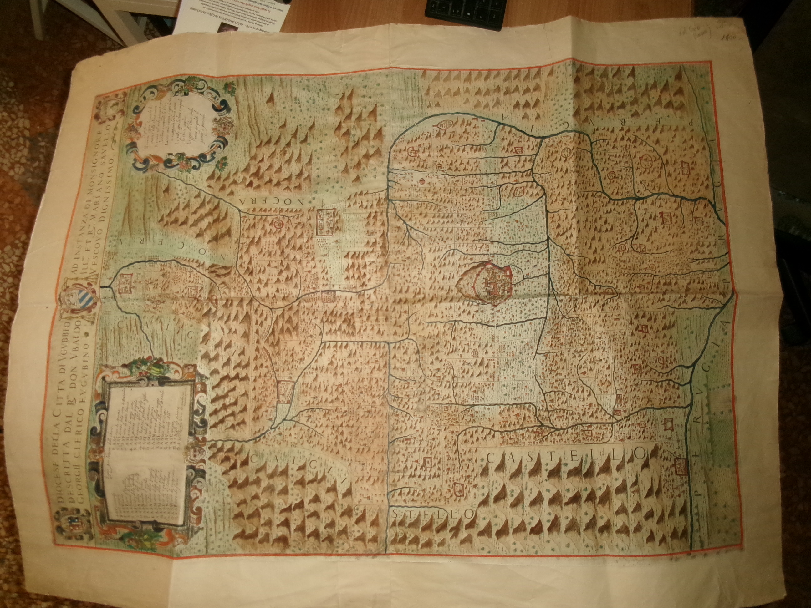 Preziosa stampa del 600 della Città di Gubbio