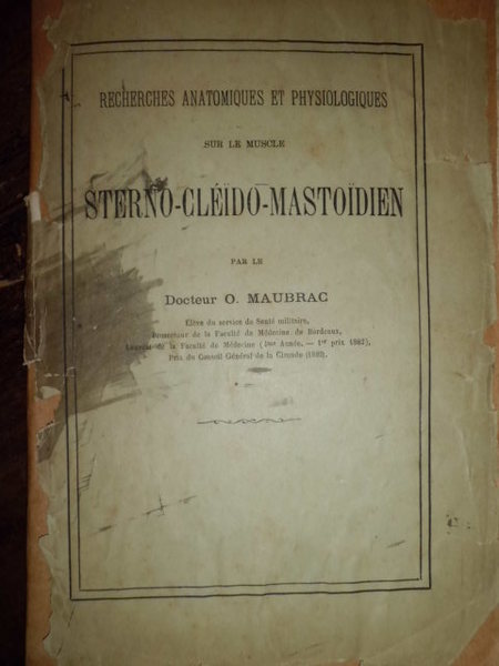 Recherches anatomiques et physiologiques sur le muscle steno-cléido-mastoidien.