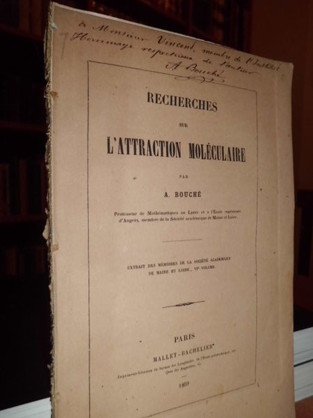 RECHERCHES SUR L' ATTRACTION MOLÉCULAIRE
