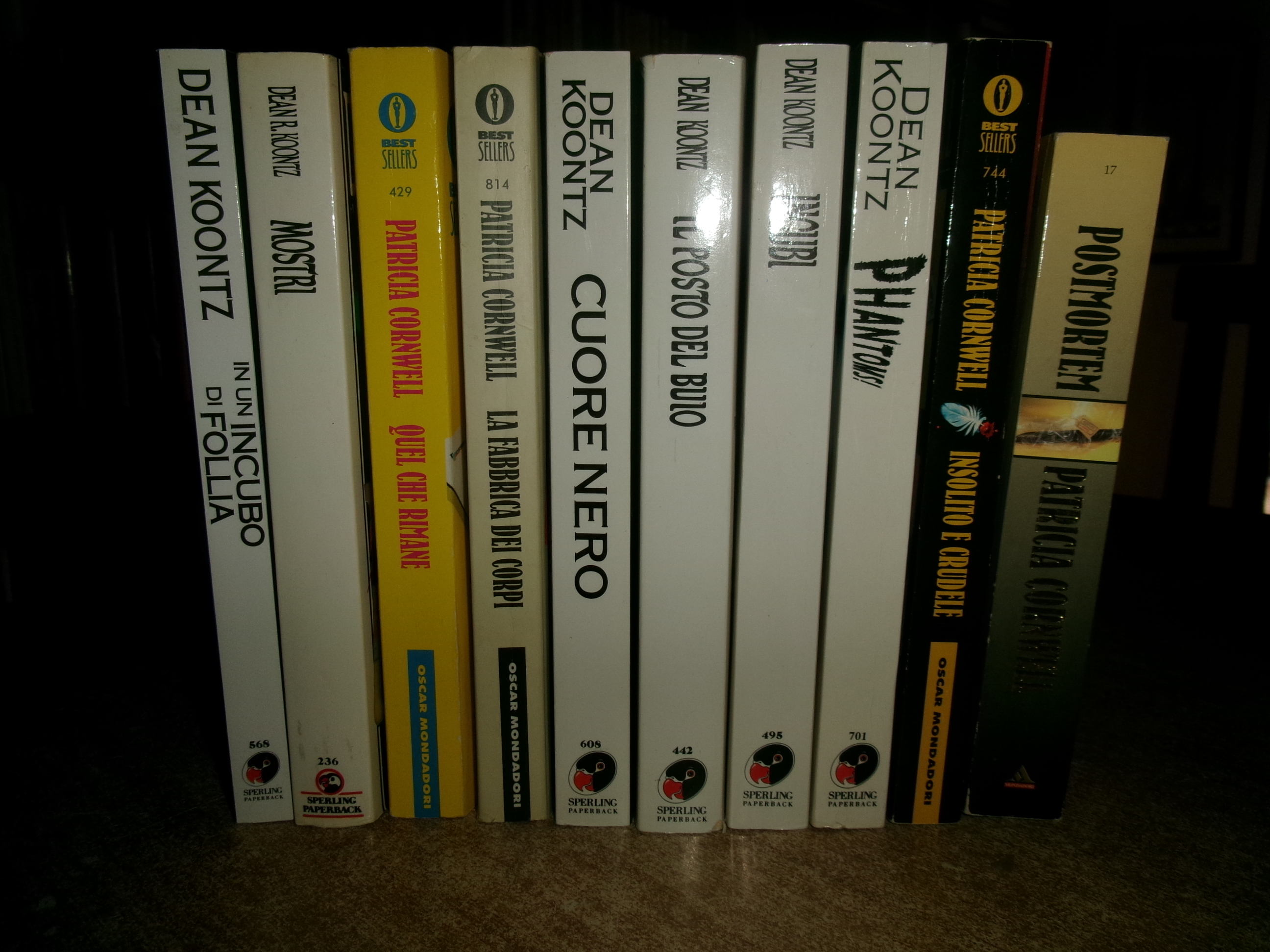 (Romanzi) CORNWELL-KOONTZ. 10 volumi di vari anni