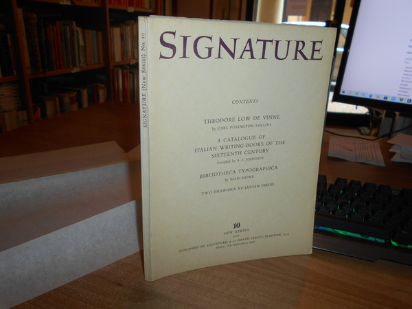 SIGNATURE a Quadrimestrial of Typography and Graphic Arts
