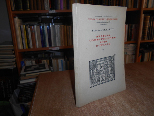 Statuts, constitutions, lois d'Italie catalogue CXXXVIII