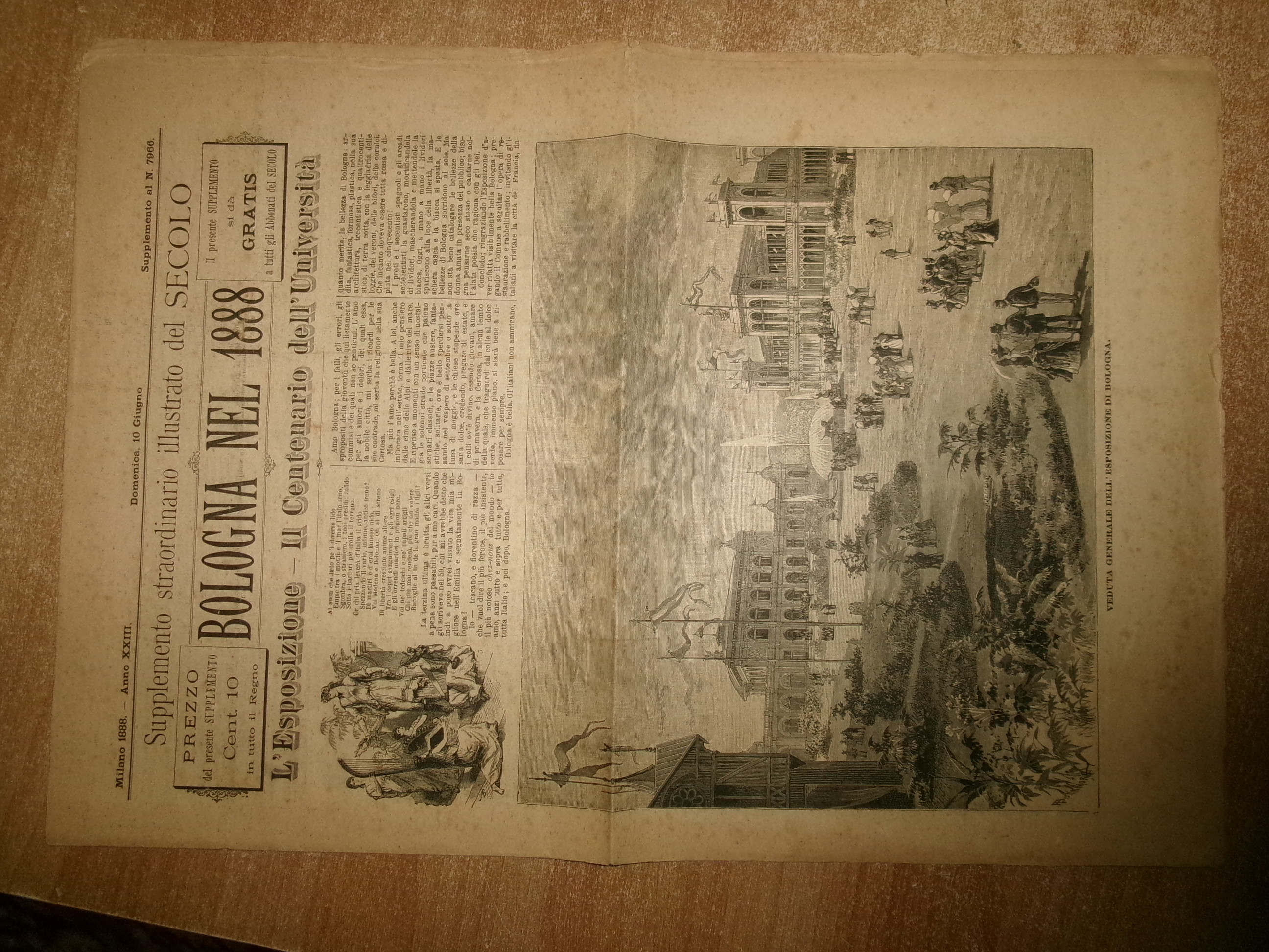 Supplemento straordinario illustrato del SECOLO. BOLOGNA NEL 1888 l' Esposizione