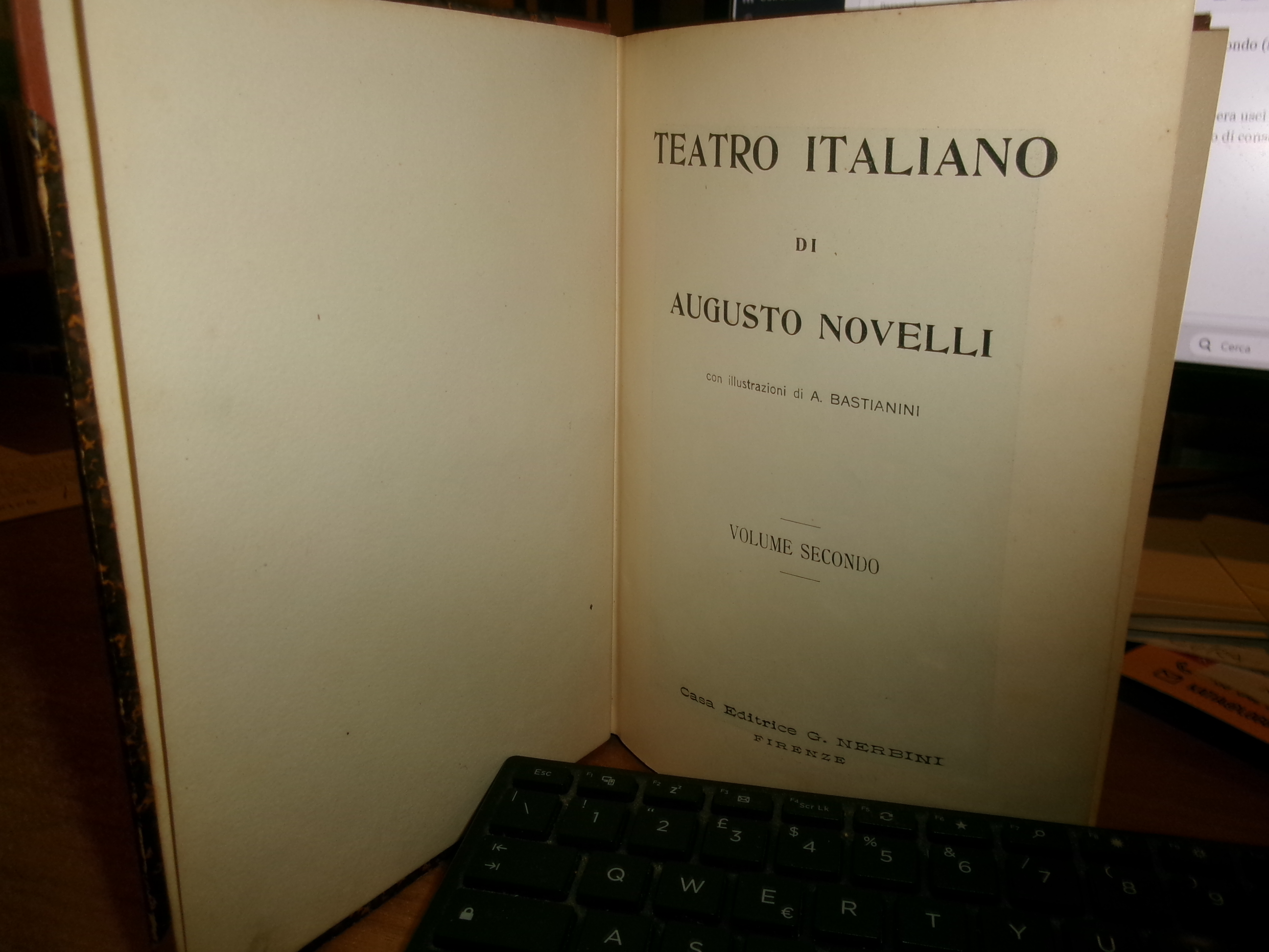 Teatro italiano di AUGUSTO NOVELLI con illustrazioni di A. Bastianini. …
