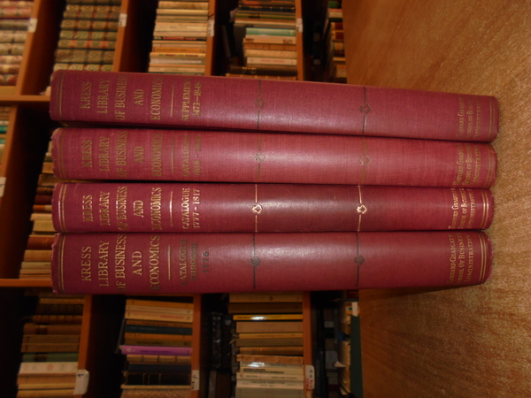 The KRESS LIBRARY of BUSINNES and ECONOMICS. Catalogue.