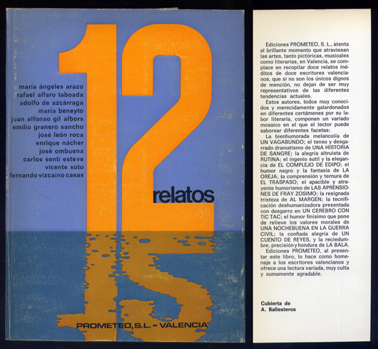 12 Relatos. Prólogo de Manuel Sanchis Guarner. (Rafael Alfaro Taboada, …