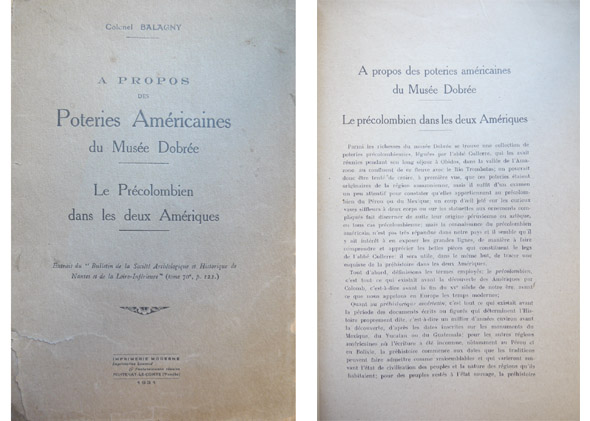 A propos des Poteries Américaines du Musée Dobrée. Le Précolombien …