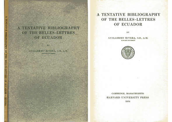 A tentative Bibliography of the Belles-Lettres of Ecuador.