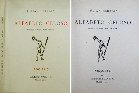 Alfabeto celoso. Poemas. Prólogo de Gerardo Diego.