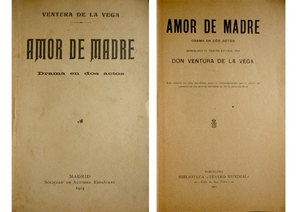 Amor de madre. Drama en dos actos.