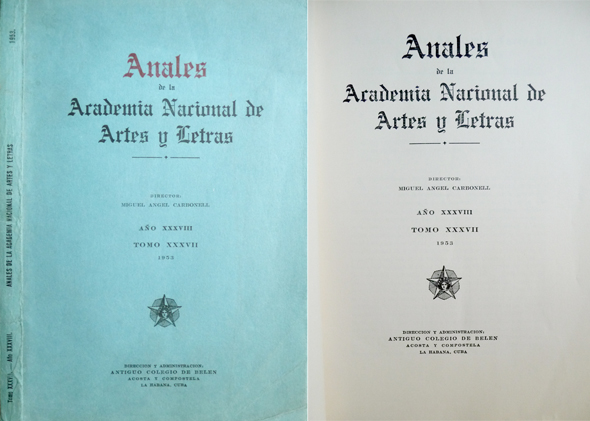 Anales de la Academia Nacional de Artes y Letras. Director: …