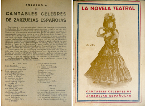 Antología de cantables célebres de Zarzuelas españolas.