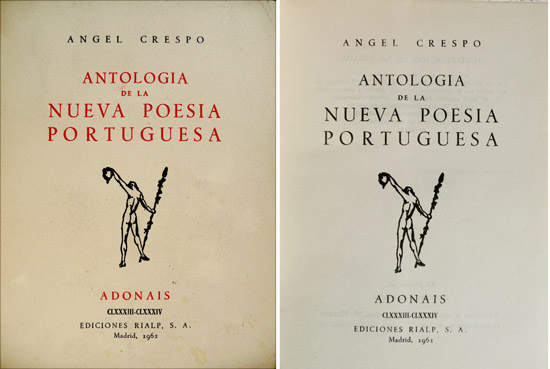 Antología de la nueva Poesía Portuguesa.
