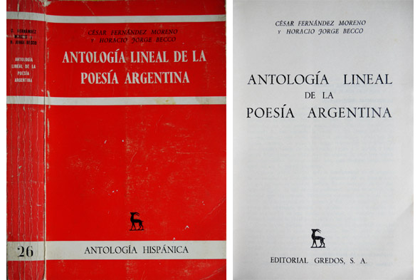 Antología Lineal de la Poesía Argentina. Prólogo de César Fernández …