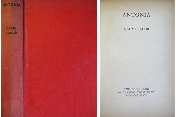 Antonia. Novel.