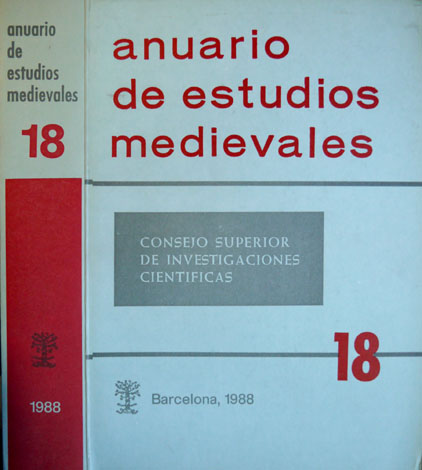 Anuario de Estudios Medievales. Directora María Teresa Ferrer i Mallol. …