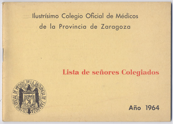 Anuario Médico de la Provincia de Zaragoza. Lista Oficial de …