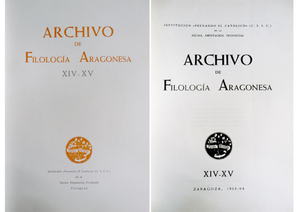 Archivo de Filología Aragonesa. XIV-XV. Manuel Alvar: Proyecto de un …