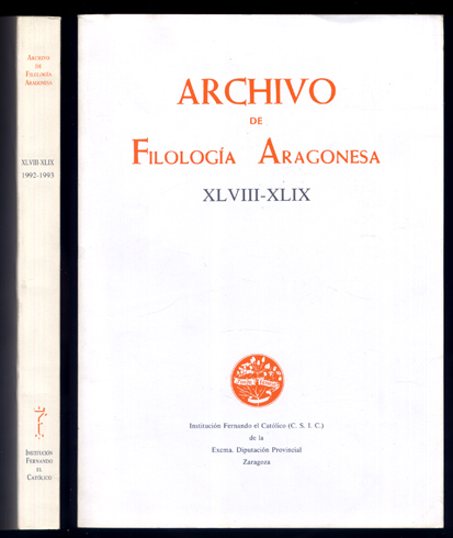 Archivo de Filología Aragonesa. XLVIII-XLIX. Ricardo Cierbide: La lengua de …
