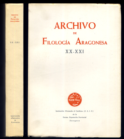 Archivo de Filología Aragonesa. XX-XXI. Manuel Alvar: El léxico de …