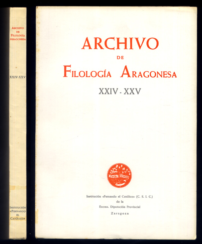 Archivo de Filología Aragonesa. XXIV-XXV. Oliverio Nortes Valls: Estudio del …
