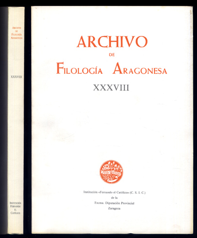 Archivo de Filología Aragonesa. XXXVIII. Margarita Porcar Miralles: Las formas …