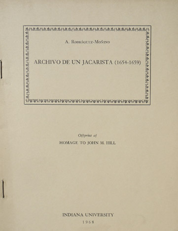 Archivo de un jacarista (1654-1659).