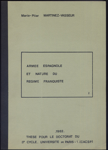 Armée espagnole et nature du régime franquiste. Thèse pour le …