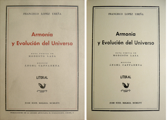 Armonía y evolución del Universo. Nota previa de Modesto Laza.