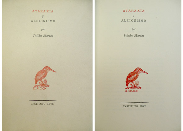 Ataraxía y alcionismo.