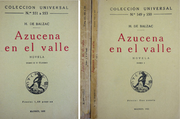 Azucena en el valle. Traducción de M. A. Bedoya.