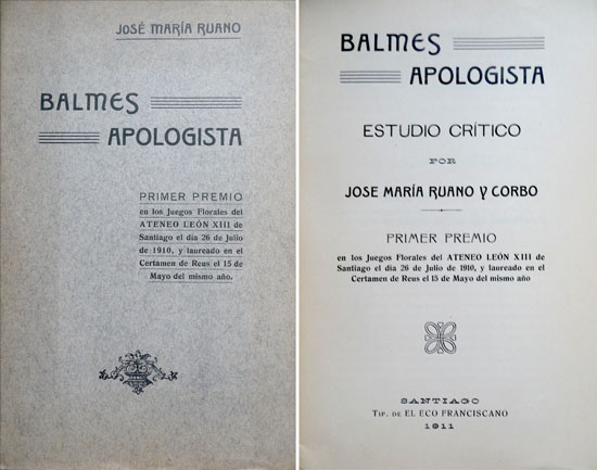 Balmes apologista. Estudio crítico.