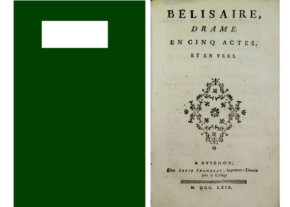 Bélisaire. Drame en cinq actes et en vers.