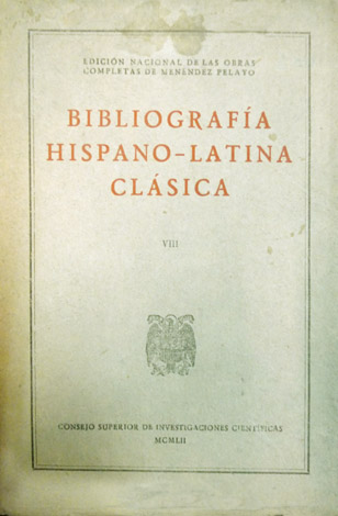 Bibliografía Hispano - Latina Clásica. Tomo VIII: Quintiliano - Virgilio. …