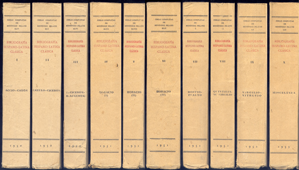 Bibliografía Hispano-Latina Clásica. Edición preparada por Enrique Sánchez Reyes.