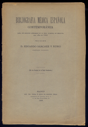 Bibliografía Médica Española Contemporánea.